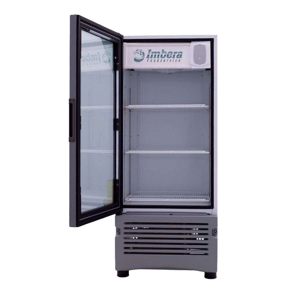 Refrigerador Vertical 1 Puerta Cristal Luz Led 115V. 1/6 HP Imbera Vr09