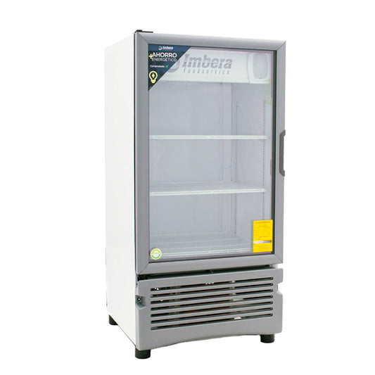 Refrigerador Vertical 1 Puerta Cristal Luz Led 115V Imbera Vr11