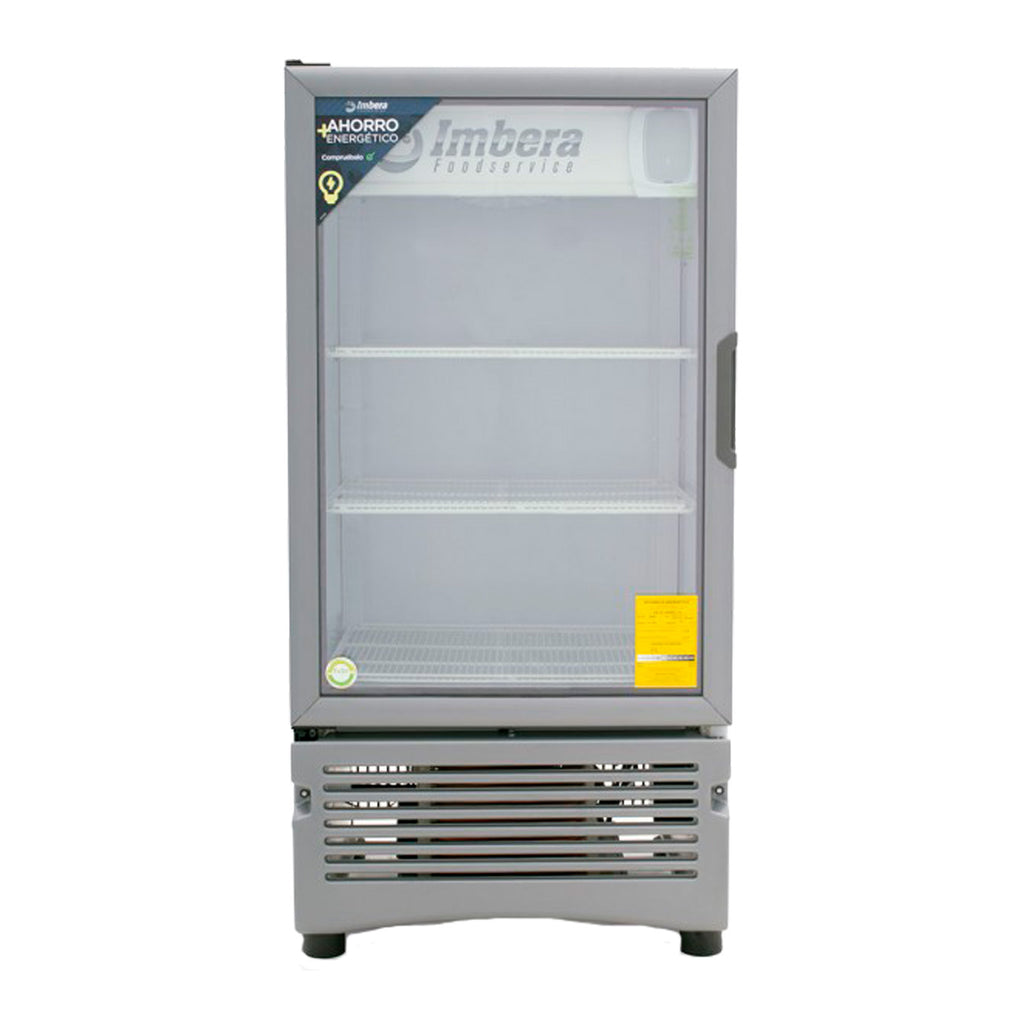 Refrigerador Vertical 1 Puerta Cristal Luz Led 115V Imbera Vr11