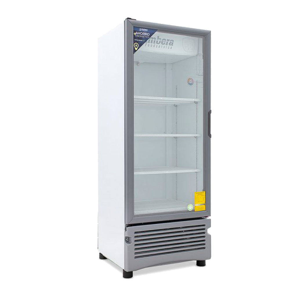 Refrigerador Vertical 1 Puerta Cristal Luz Led 115 V. 1/4 HP Imbera Vr17