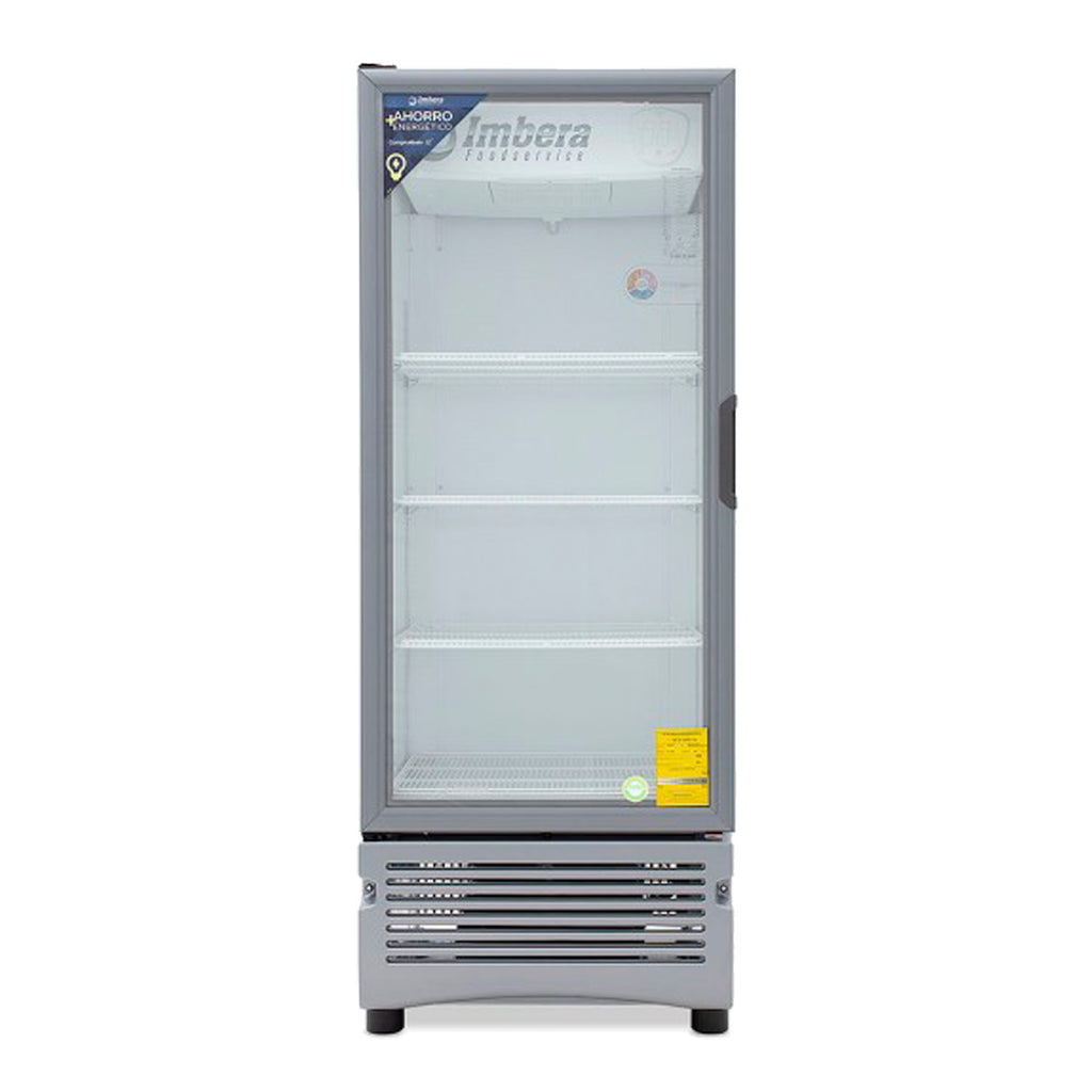 Refrigerador Vertical 1 Puerta Cristal Luz Led 115 V. 1/4 HP Imbera Vr17