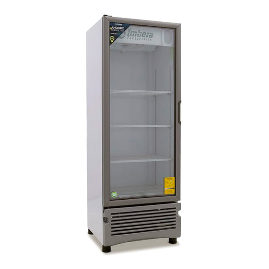 Refrigerador Vertical 1 Puerta Cristal Luz Led 115V. 1/3 HP Imbera Vr20