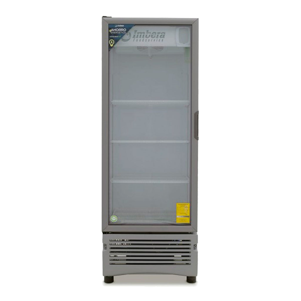 Refrigerador Vertical 1 Puerta Cristal Luz Led 115V. 1/3 HP Imbera Vr20