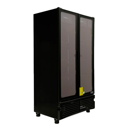 Refrigerador Vertical Cobalt 2 Puertas Cristal Luz Led 115V. 3/8 HP Imbera Vr26