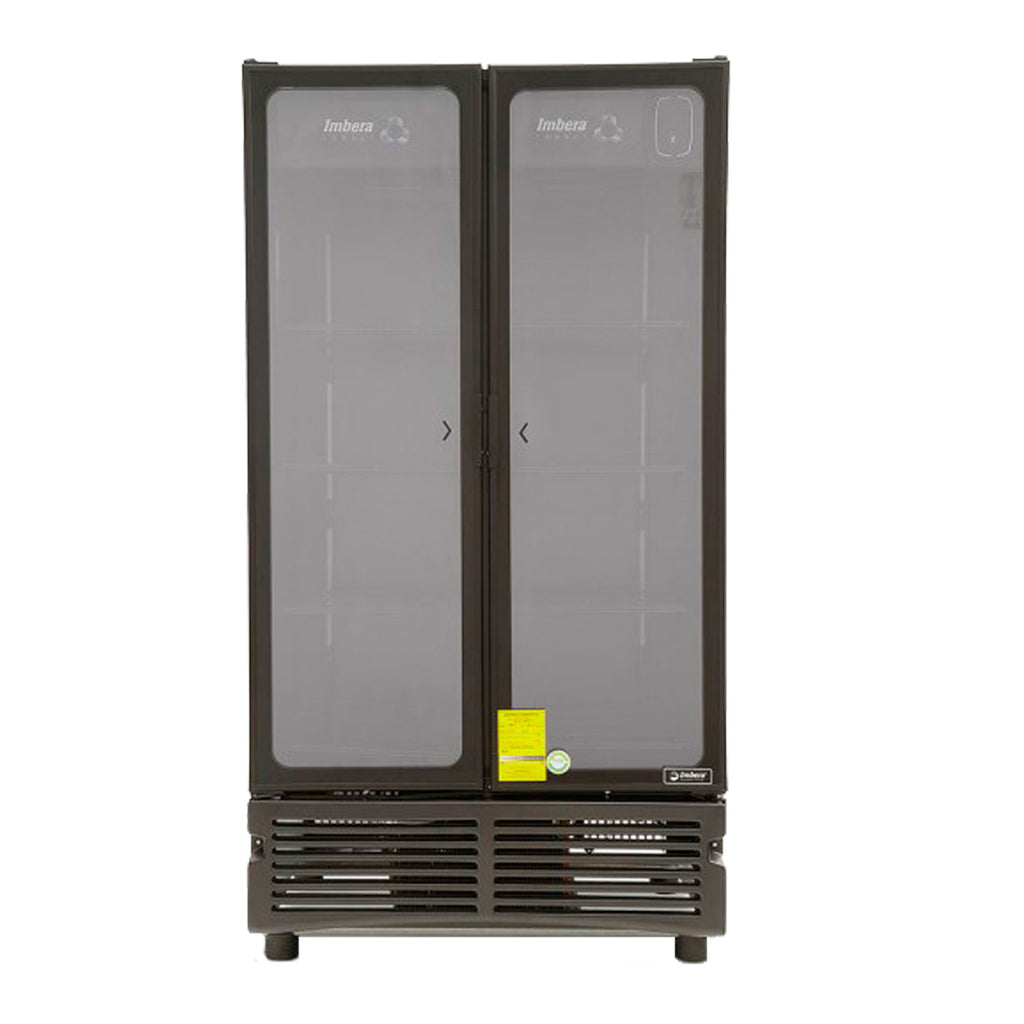 Refrigerador Vertical Cobalt 2 Puertas Cristal Luz Led 115V. 3/8 HP Imbera Vr26