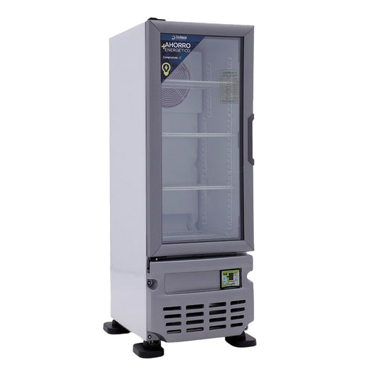 Refrigerador Vertical 1 Puerta Cristal Luz Led 115V. 1/8 HP Imbera Vrs05