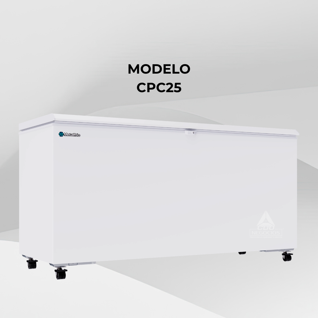 Congelador Horizontal 1 Tapa Cofre 25fts Metalfrío CPC25  | Incluye IVA y 6MSI